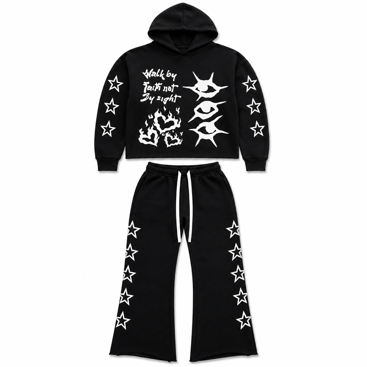 “Walk By Faith Not By Sight” Unisex Flared Set – Vintage