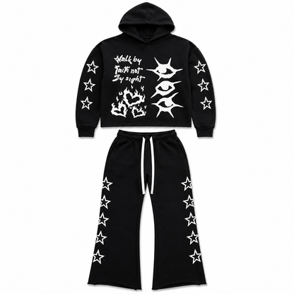 “Walk By Faith Not By Sight” Unisex Flared Set – Vintage